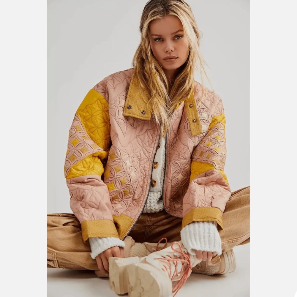 Free People Bali Ditsy Diamond Jacket